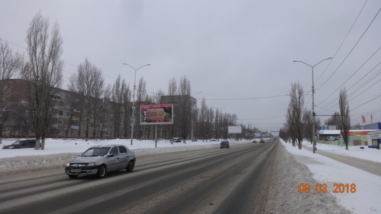 пр-т Строителей, 56 - ул.Чемодурова (разделительная полоса)