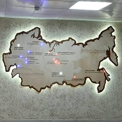 деревянная карта россии